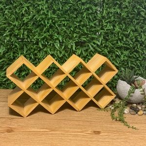 Wooden Diamond Shape Makeup Desk Organizer Storage